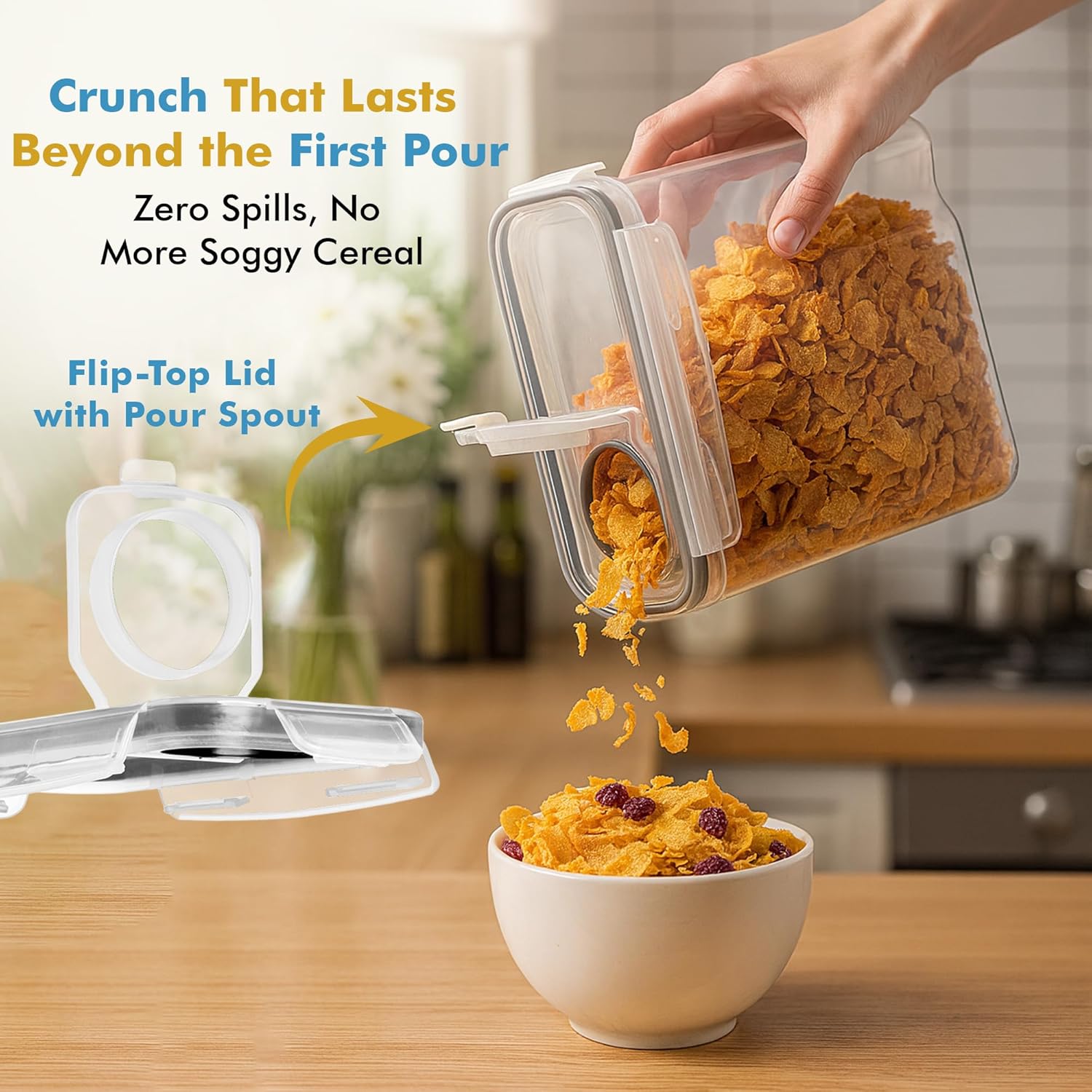 Shazo 2 Pack (2.5L / 84 Oz) Airtight Cereal Containers - Food Storage Containers - Shazo Shop