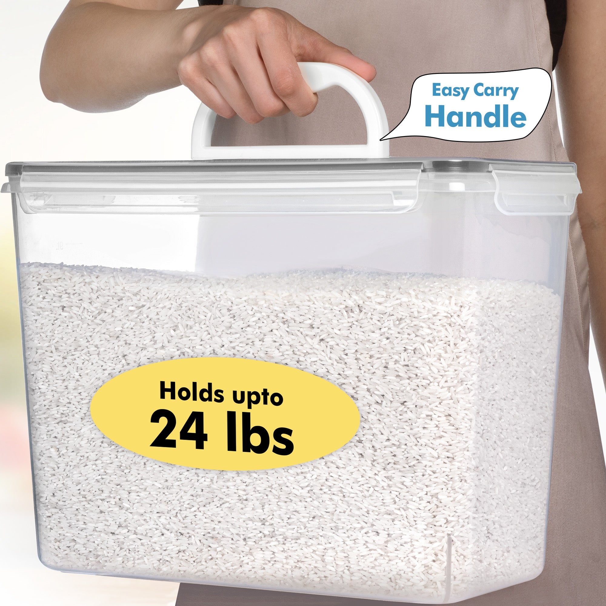 Shazo 2 PC (11L | 372 oz) Flour Sugar Storage Containers with Easy Carry Handle - Food Storage Containers - Shazo Shop