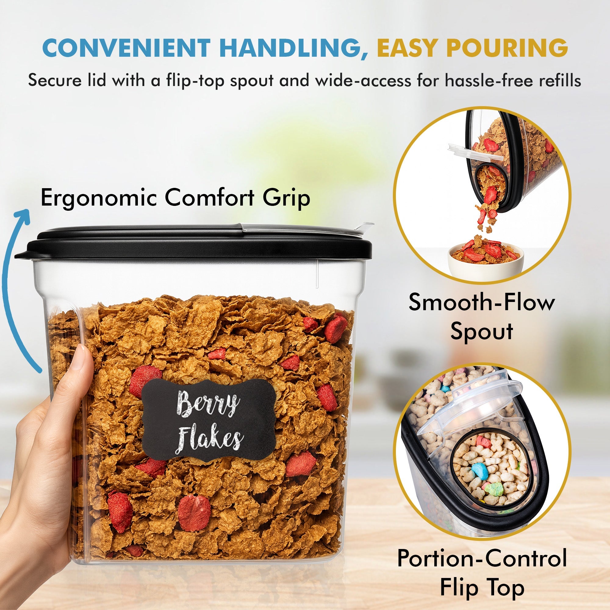 Shazo 3 PC Cereal Storage Containers Set - Shazo Shop