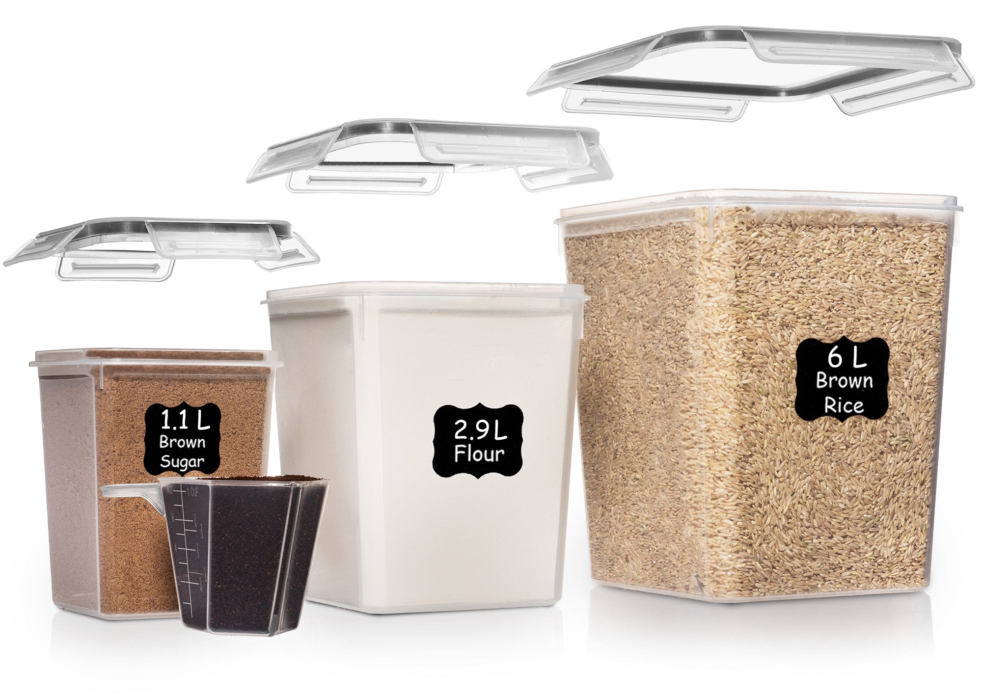 Shazo 3 PC Flour & Sugar Containers Set - Shazo Shop