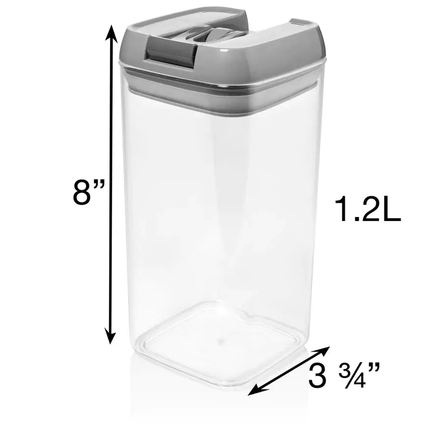 Airtight Food Containers - Set of 6 Grey (1.2) - Shazo Shop