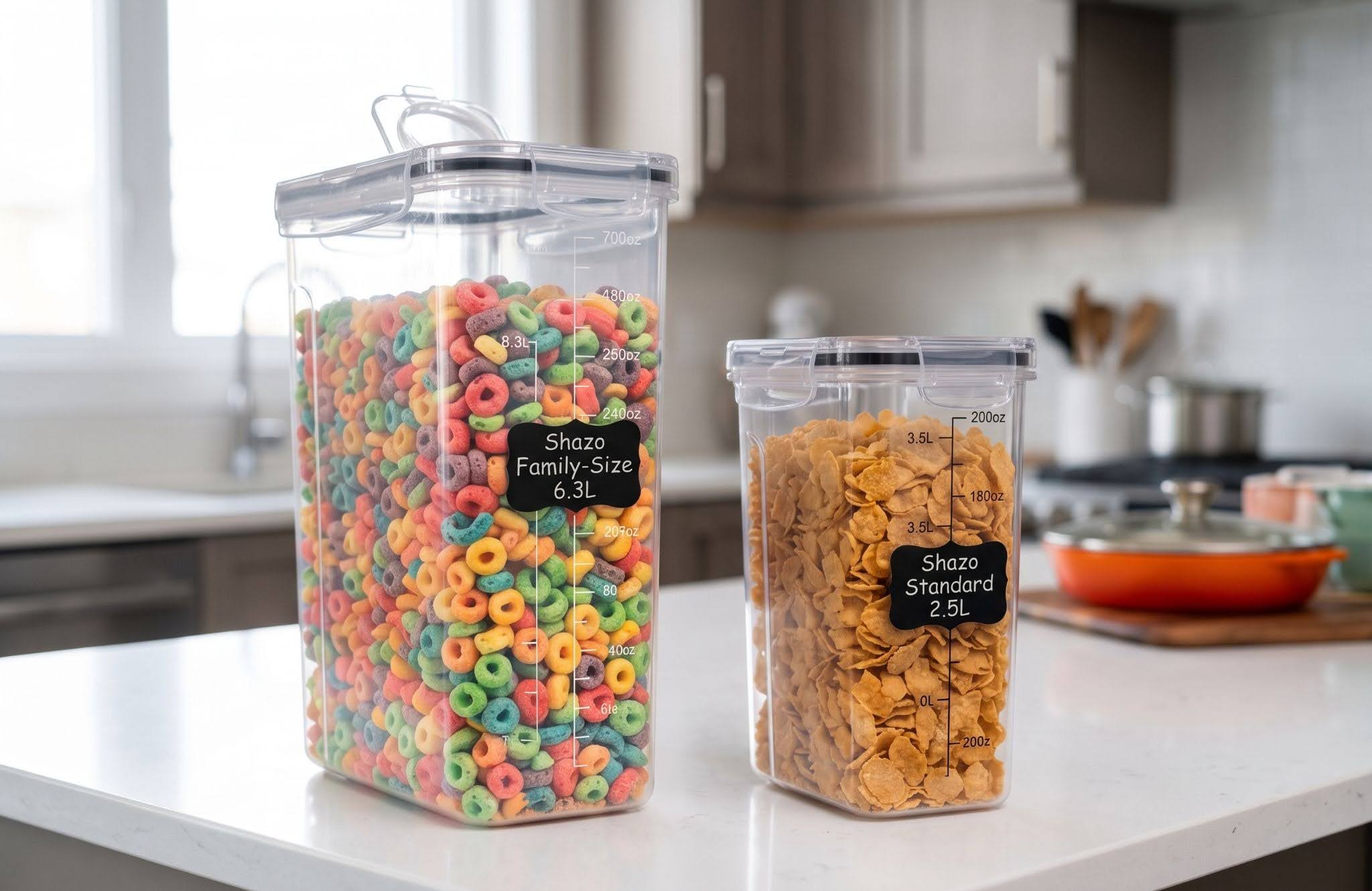 What Size Container Fits a Family Size Box of Cereal? - Shazo