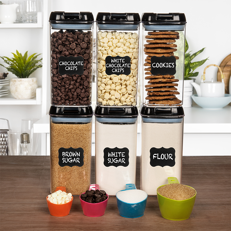 Shazo Airtight 9 Pc Mini Container Set + 9 Spoons, Labels & Marker - D –  SHANULKA Home Decor