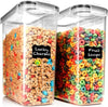 Set of 2 Black (6.3L) - Cereal Storage Containers