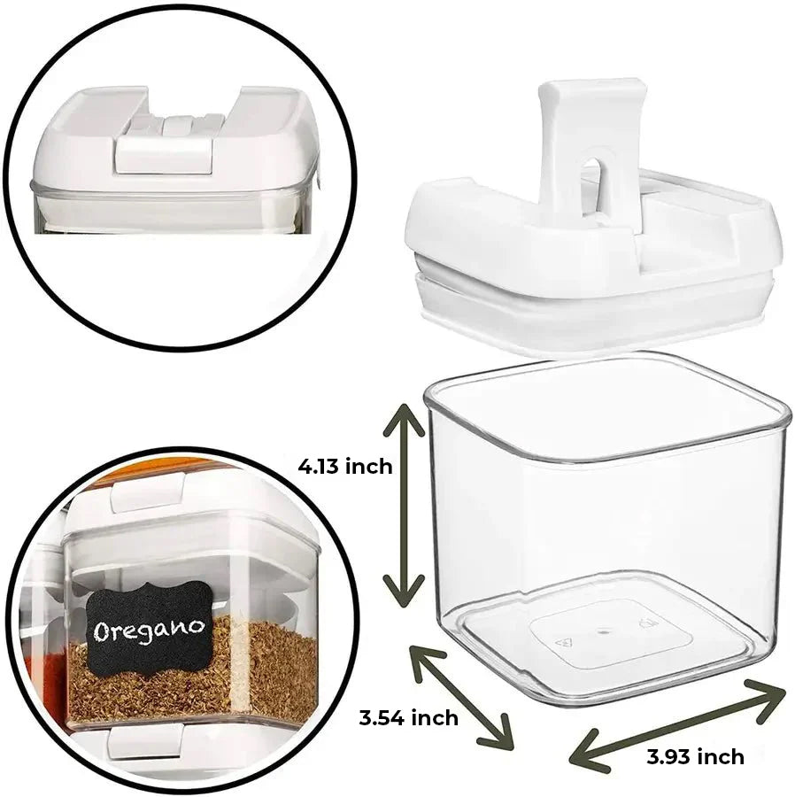 Set of 6 White (0.5L) - Food Storage Containers - Shazo Shop