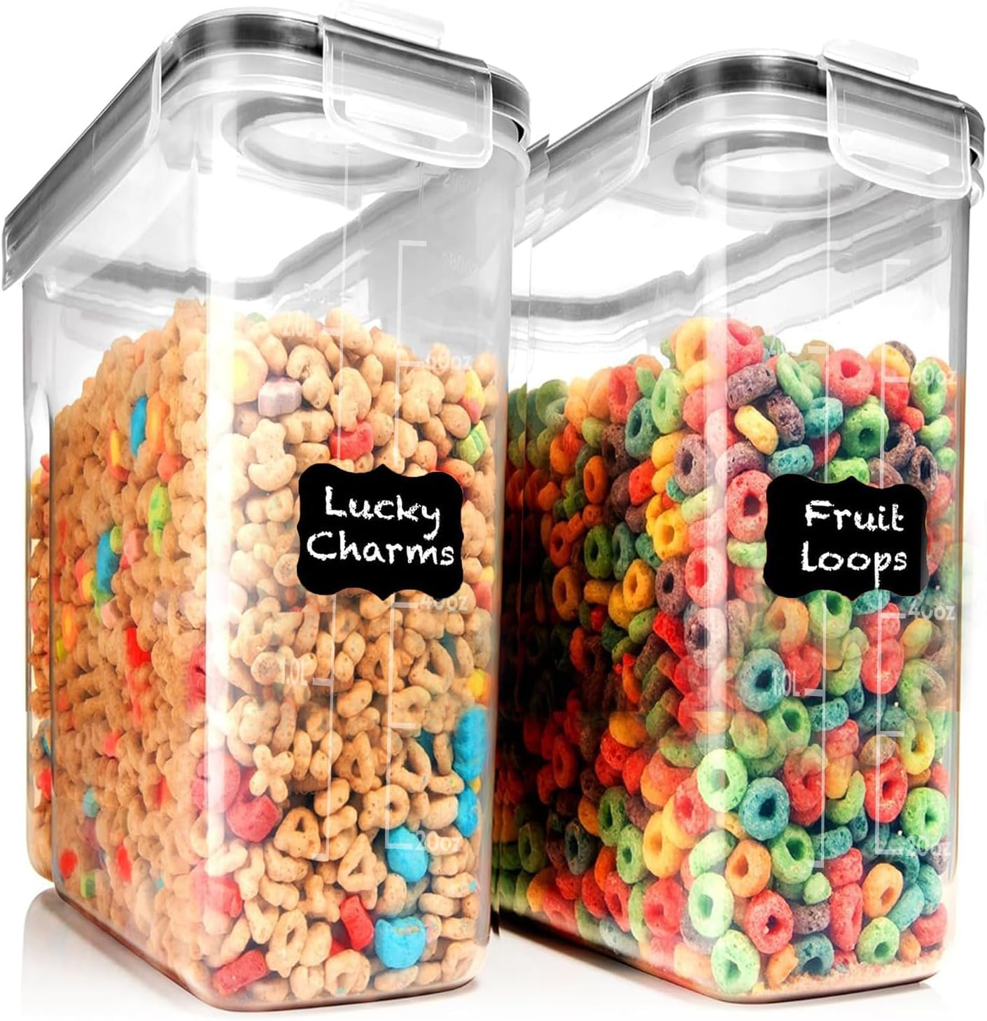 Shazo 2 Pack (2.5L / 84 Oz) Airtight Cereal Containers - Food Storage Containers - Shazo Shop