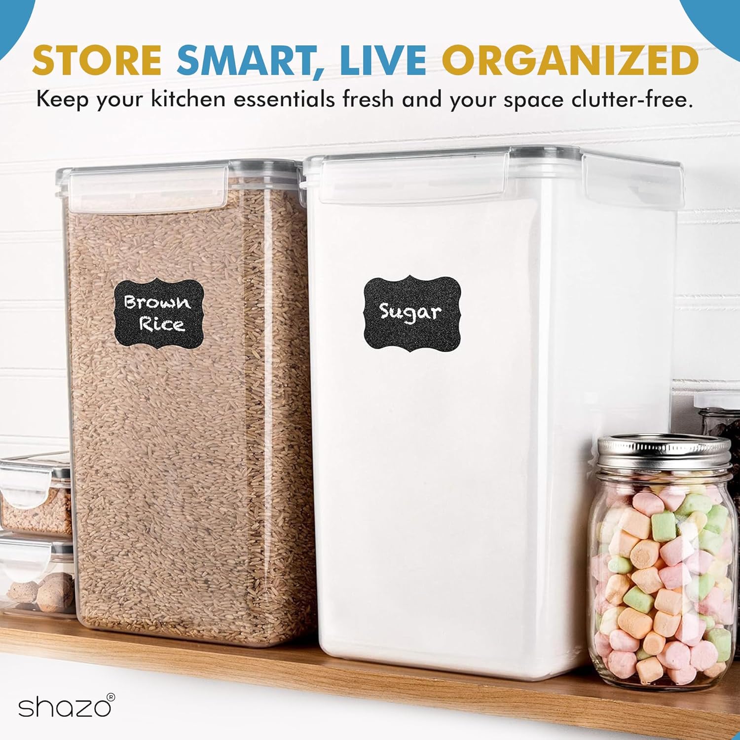 Shazo 2 PC (9.5L | 321 Oz) Extra Large Bulk - Food Storage Containers - Shazo Shop