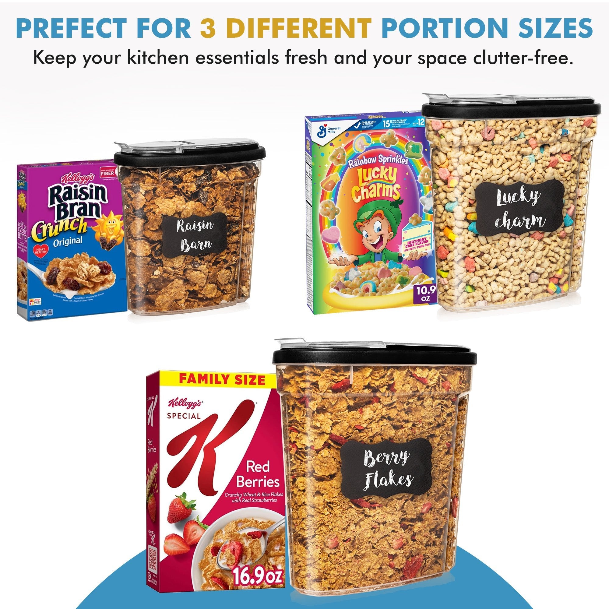 Shazo 3 PC Cereal Storage Containers Set - Shazo Shop