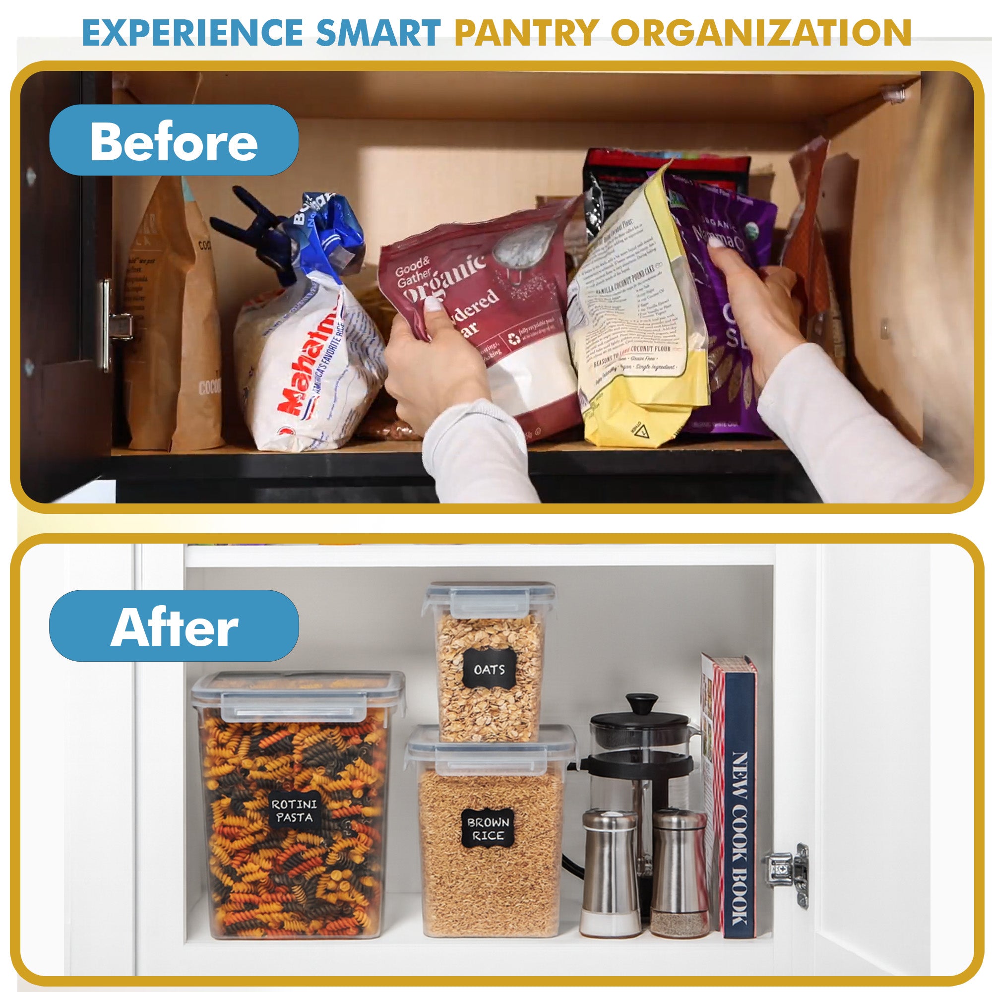 Shazo 3 PC Flour & Sugar Containers Set - Shazo Shop