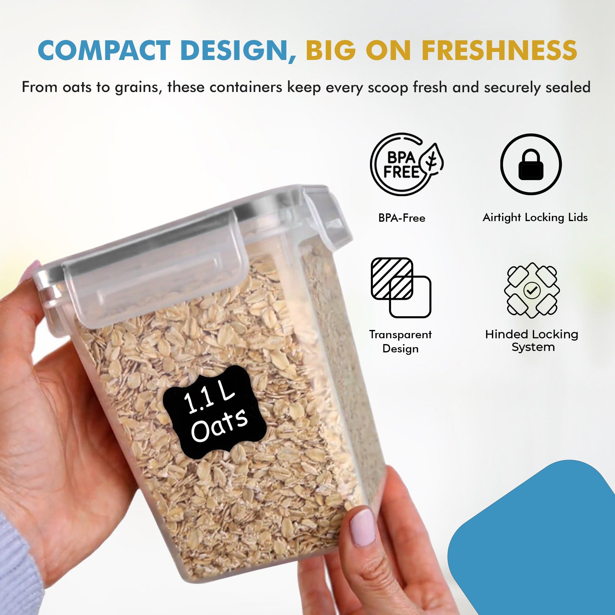 Shazo 3 PC Flour & Sugar Containers Set - Shazo Shop