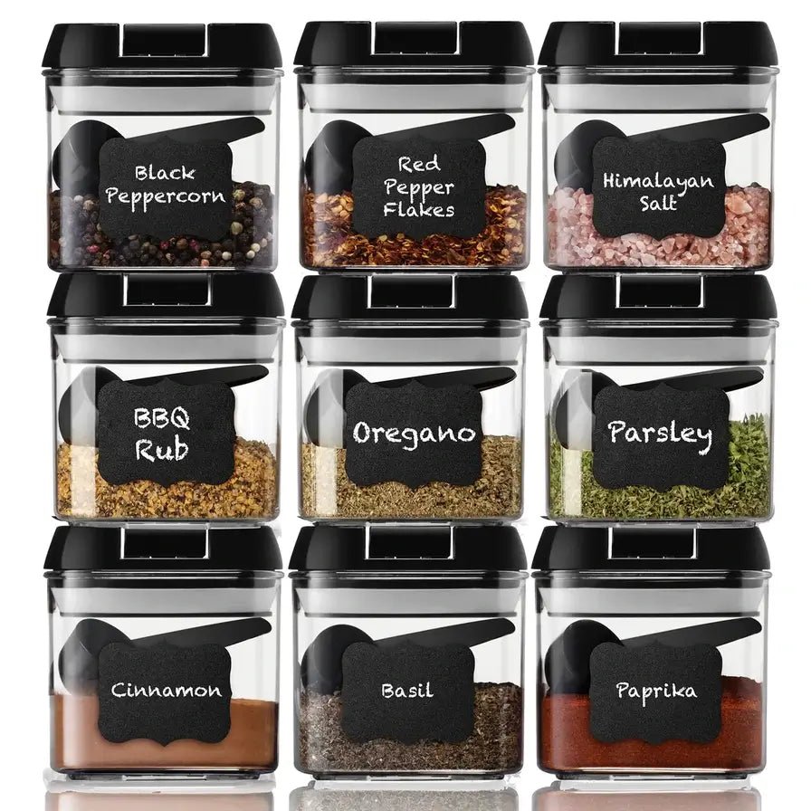 Airtight Food Containers - Set of 7 Black