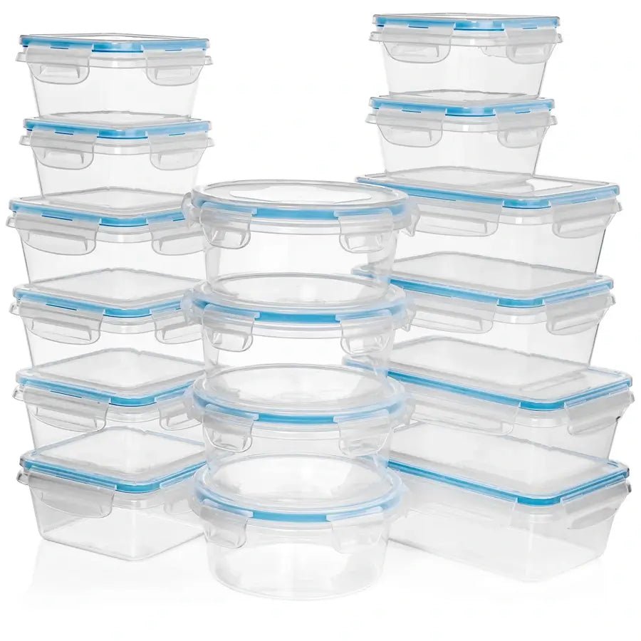 Shazo 44 Pcs Meal Prep Container Set, Airtight Plastic Food Storage  Containers with Lids, Lunch Box Containers for School or Work, Kitchen  Storage