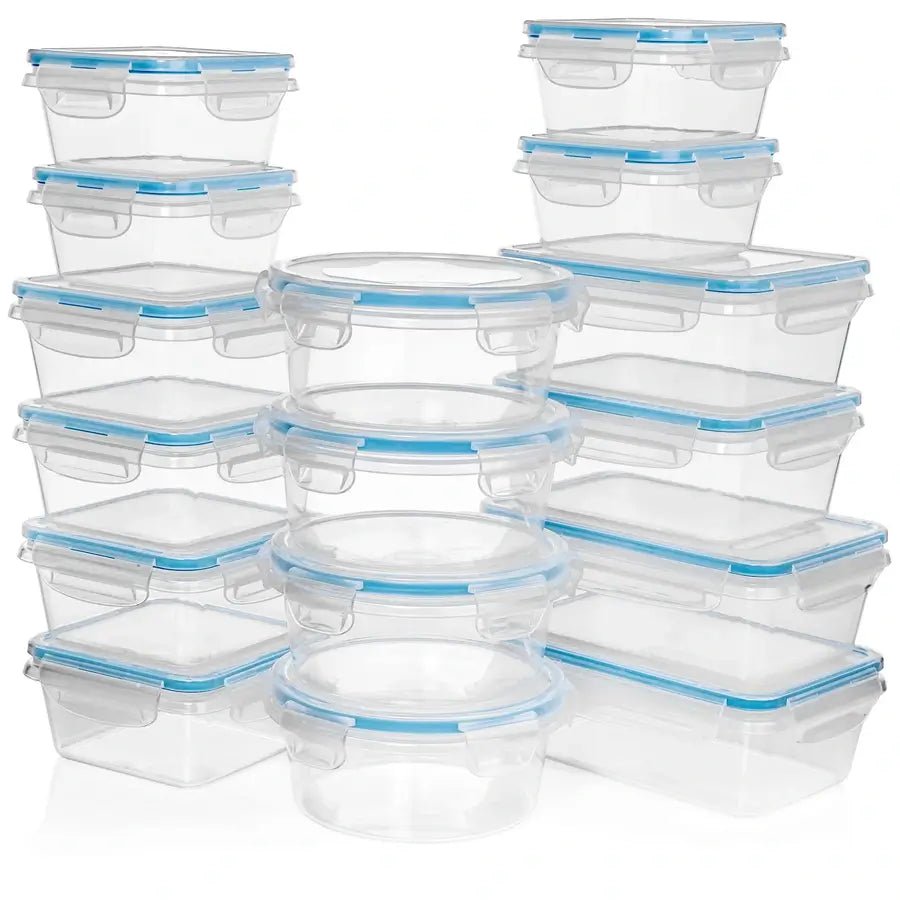 Set of 44 Piece Plastic Meal Prep Containers Easy Meal Prep