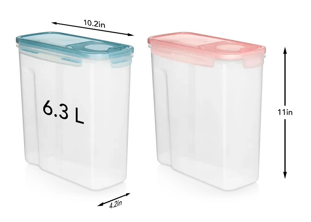 Pantry Food Containers - Set of 2 Clear Lids - Shazo Shop