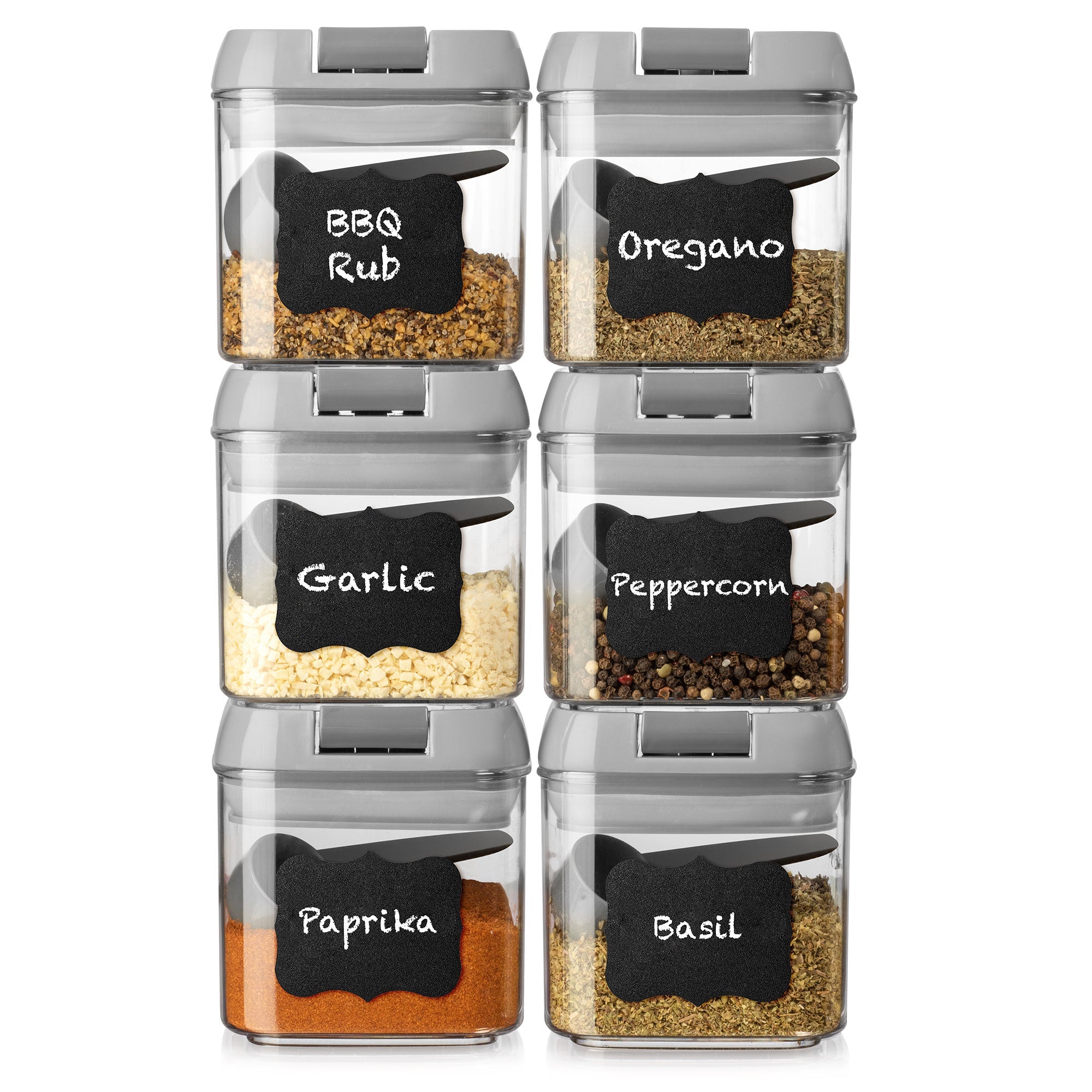 Set of 6 pc Grey - Food Storage Containers - Shazo Shop